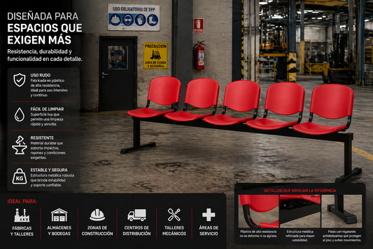 Iso Banca 5 – Banca Modular para Sala de Espera | SILLARIS