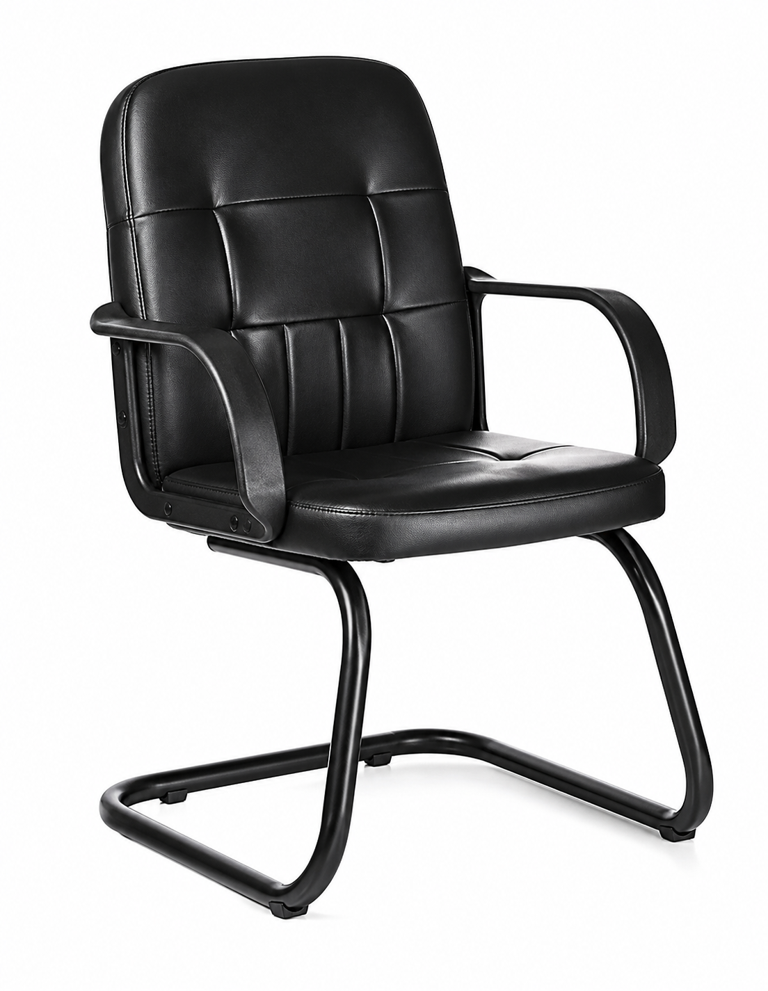 Betel V – Silla Ejecutiva en Curpiel con Estructura Fija y Coderas de PP | SILLARIS