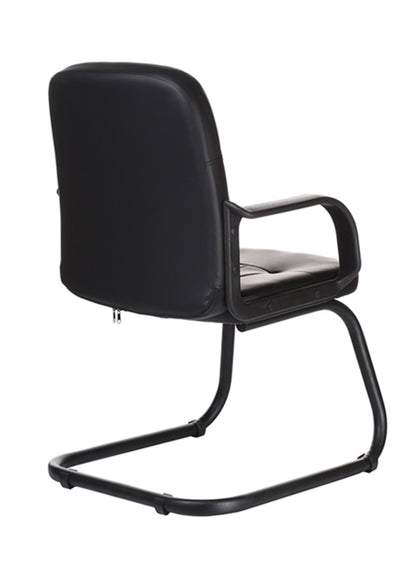 Betel V – Silla Ejecutiva en Curpiel con Estructura Fija y Coderas de PP | SILLARIS