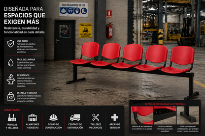 Iso Banca 5 – Banca Modular para Sala de Espera | SILLARIS