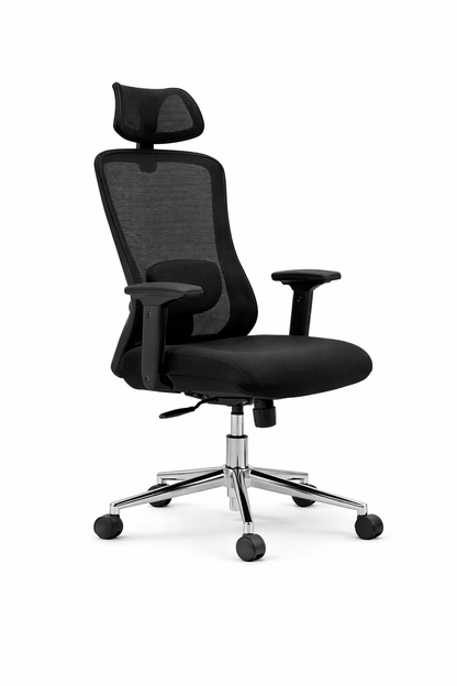 Supra A – Silla Ejecutiva con Mesh, Cabecera y Coderas Ajustables | SILLARIS