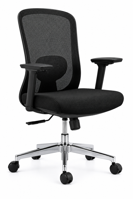 Supra B – Silla Ejecutiva con Mesh, Coderas Ajustables y Sin Cabecera | SILLARIS